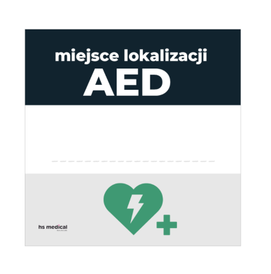 Tablica AED lokalizacji